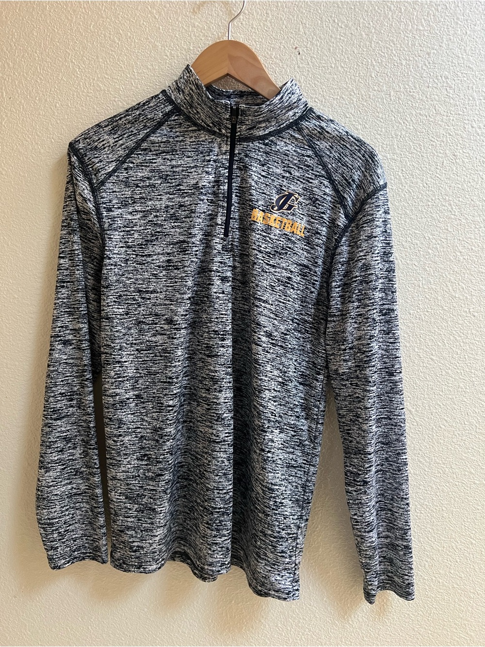 Men's Heathered Gray Quarter-Zip Performance Sweater